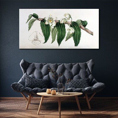 Tableau sur toile Composition florale avec des feuilles
