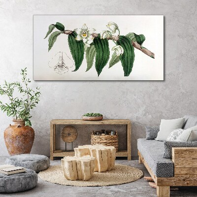 Tableau sur toile Composition florale avec des feuilles