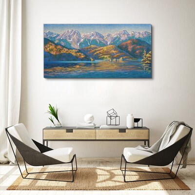 Tableau sur toile Paysage de montagne aux couleurs estivales