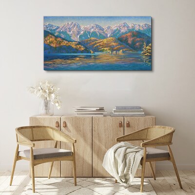 Tableau sur toile Paysage de montagne aux couleurs estivales