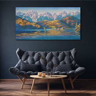 Tableau sur toile Paysage de montagne aux couleurs estivales
