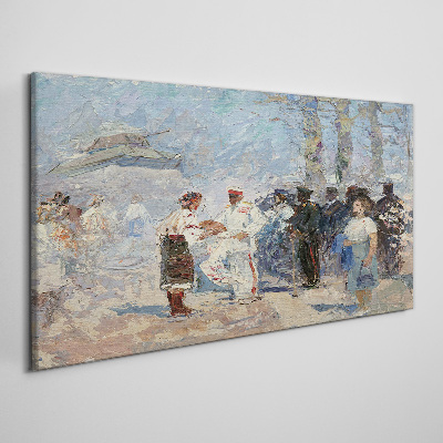 Tableau imprimé sur toile Rencontre à la campagne