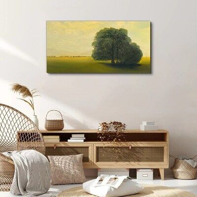 Tableau sur toile Un paysage paisible avec un arbre