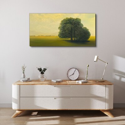 Tableau sur toile Un paysage paisible avec un arbre