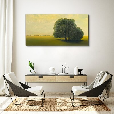 Tableau sur toile Un paysage paisible avec un arbre