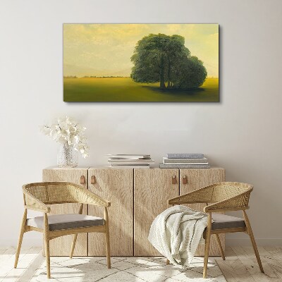 Tableau sur toile Un paysage paisible avec un arbre