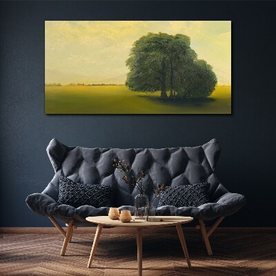 Tableau sur toile Un paysage paisible avec un arbre