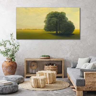 Tableau sur toile Un paysage paisible avec un arbre