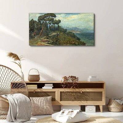 Tableau sur toile Paysage de bord de mer avec un arbre