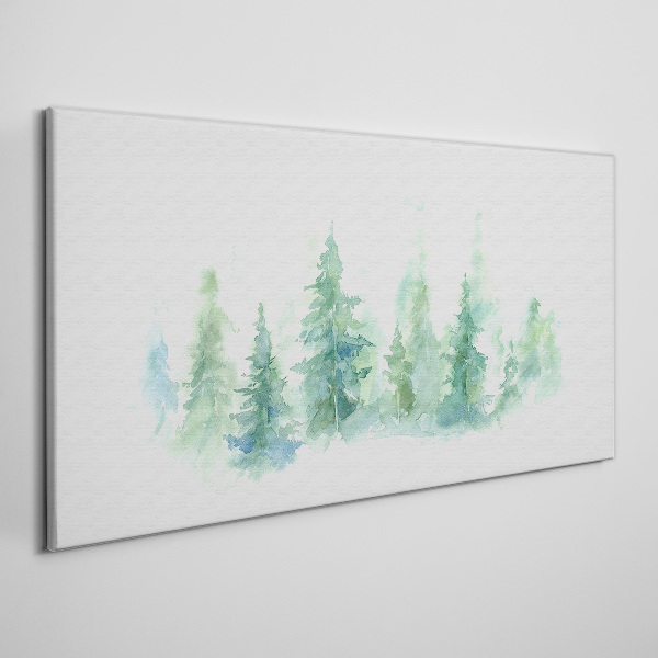 Tableau imprimé sur toile Brouillard de forêt verte