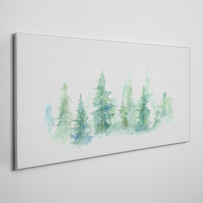 Tableau imprimé sur toile Brouillard de forêt verte