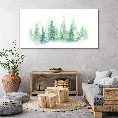 Tableau imprimé sur toile Brouillard de forêt verte