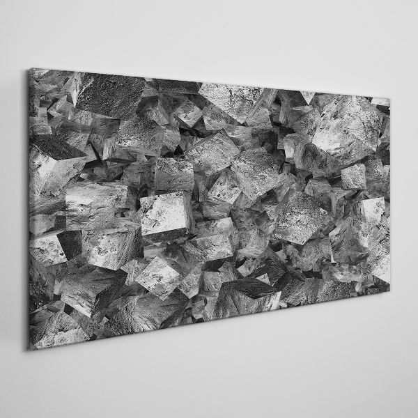 Tableau sur toile Cubes abstraits aux tons monochromes