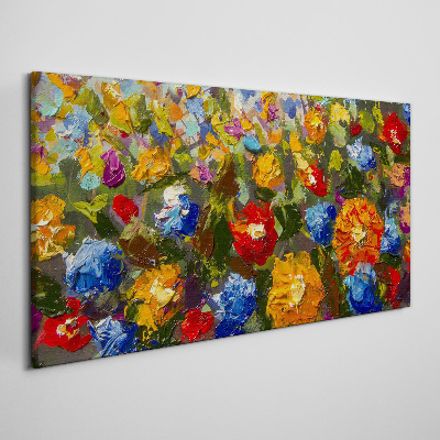 Tableau imprimé sur toile Un paysage floral aux couleurs intenses