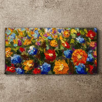 Tableau imprimé sur toile Un paysage floral aux couleurs intenses
