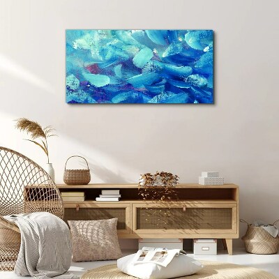 Tableau imprimé sur toile Vagues océaniques colorées