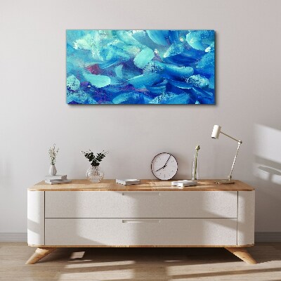 Tableau imprimé sur toile Vagues océaniques colorées