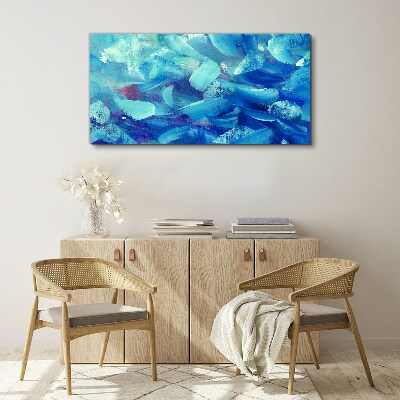 Tableau imprimé sur toile Vagues océaniques colorées