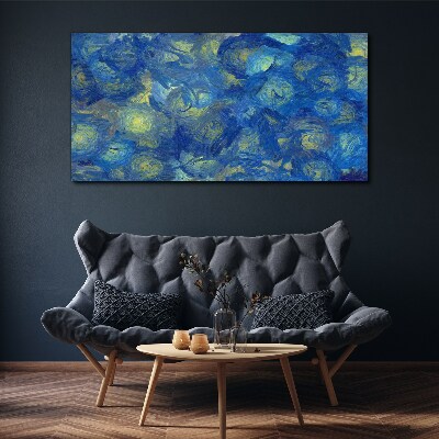 Tableau imprimé sur toile Le ciel nocturne dans des tons de bleu