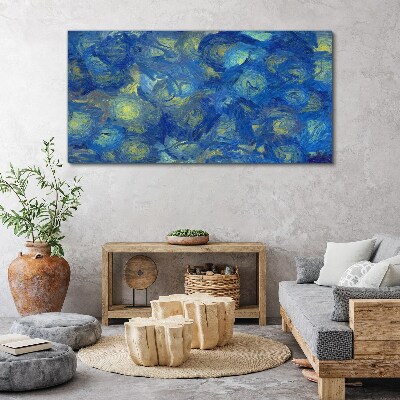 Tableau imprimé sur toile Le ciel nocturne dans des tons de bleu