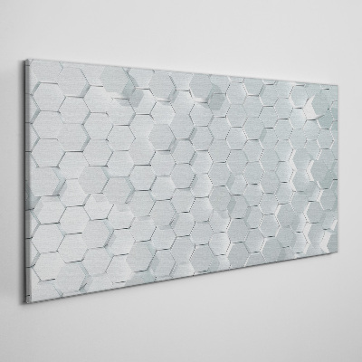 Tableau imprimé sur toile Motif hexagonal dans les tons de gris