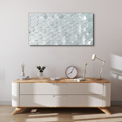 Tableau imprimé sur toile Motif hexagonal dans les tons de gris