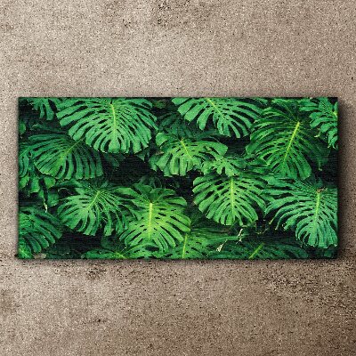 Tableau imprimé sur toile Mosaïque de feuilles tropicales