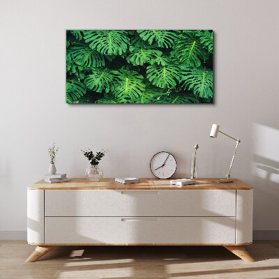 Tableau imprimé sur toile Mosaïque de feuilles tropicales