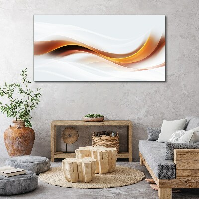 Tableau toile imprimée Des vagues de tons chauds