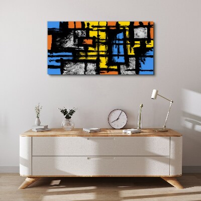 Tableau sur toile Composition abstraite en couleurs