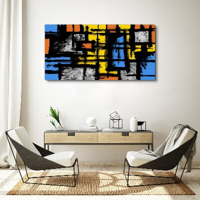 Tableau sur toile Composition abstraite en couleurs