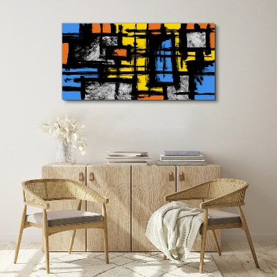 Tableau sur toile Composition abstraite en couleurs
