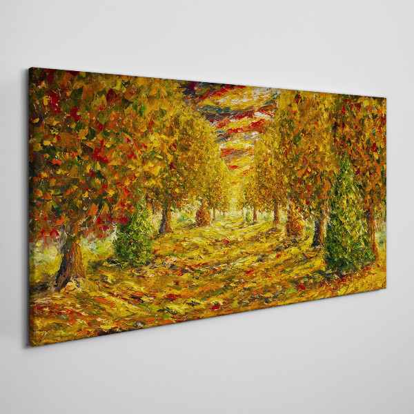Tableau toile imprimée Paysage d'automne doré