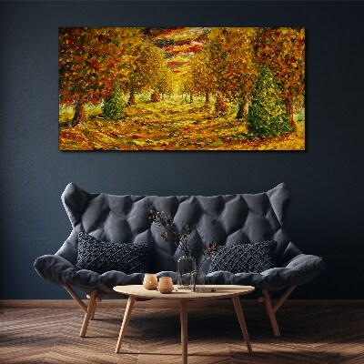 Tableau toile imprimée Paysage d'automne doré