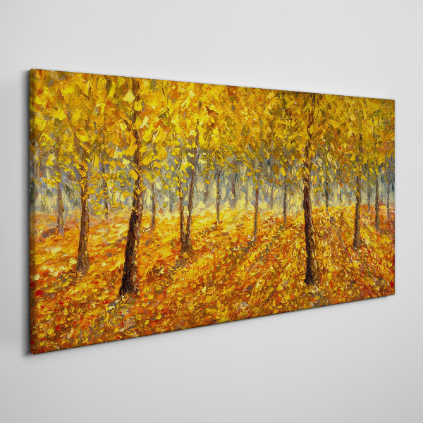 Tableau imprimé sur toile Forêt dorée dans l'aura d'automne