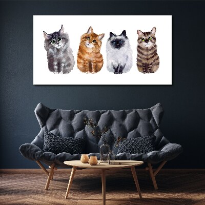 Tableau sur toile Des chats de différentes nuances