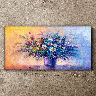 Tableau imprimé sur toile Un bouquet de fleurs aux couleurs pastel