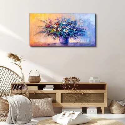 Tableau imprimé sur toile Un bouquet de fleurs aux couleurs pastel