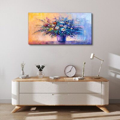Tableau imprimé sur toile Un bouquet de fleurs aux couleurs pastel