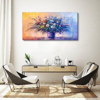 Tableau imprimé sur toile Un bouquet de fleurs aux couleurs pastel
