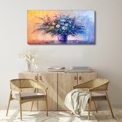 Tableau imprimé sur toile Un bouquet de fleurs aux couleurs pastel