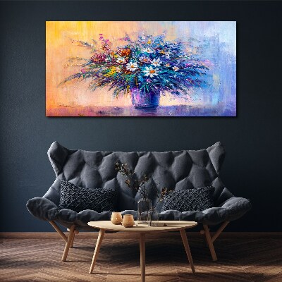 Tableau imprimé sur toile Un bouquet de fleurs aux couleurs pastel