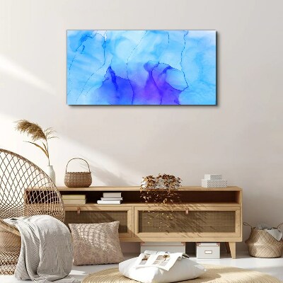 Tableau imprimé sur toile Vagues de bleu et de violet