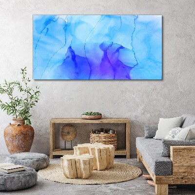 Tableau imprimé sur toile Vagues de bleu et de violet