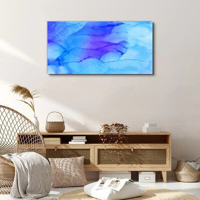 Tableau sur toile Vagues de nuances bleues