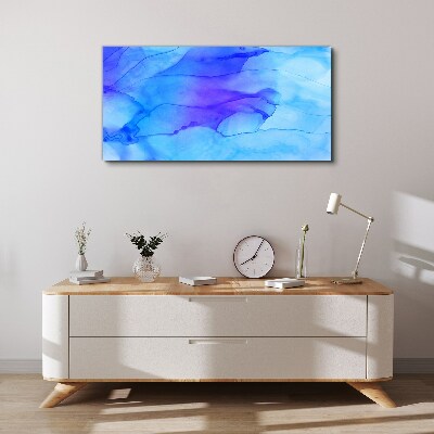 Tableau sur toile Vagues de nuances bleues