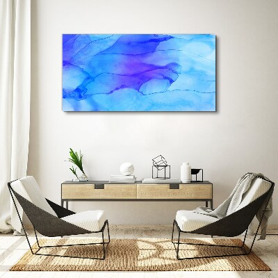 Tableau sur toile Vagues de nuances bleues