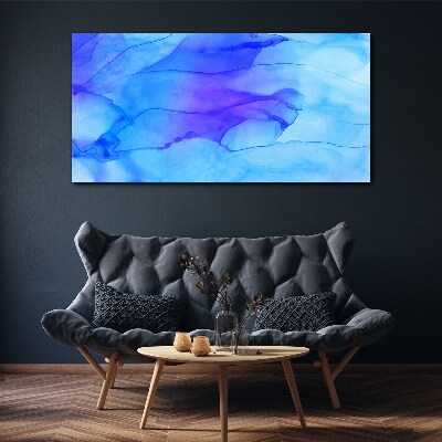 Tableau sur toile Vagues de nuances bleues