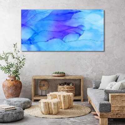 Tableau sur toile Vagues de nuances bleues