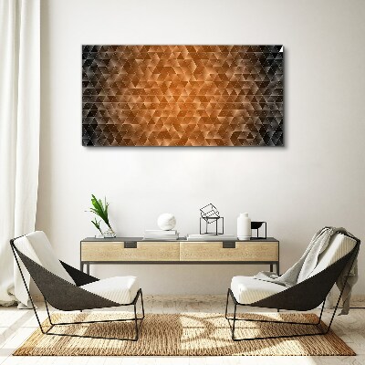 Tableau toile imprimée Géométrie dans les tons de brun